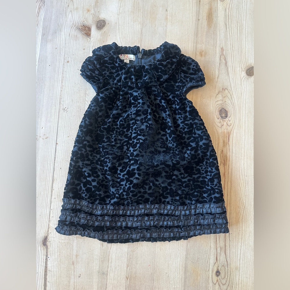 Elegant Black Velvet Dress